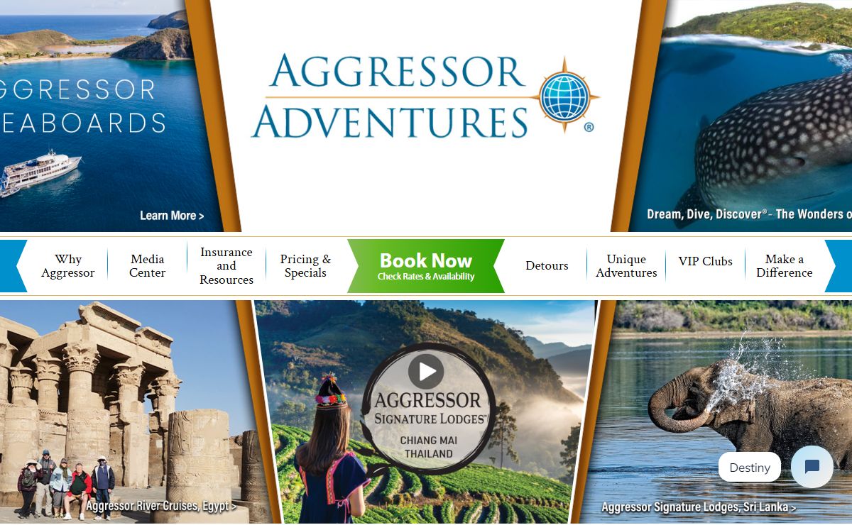Aggressor Adventures® | Aggressor® Liveaboards, Safaris & River Cruises