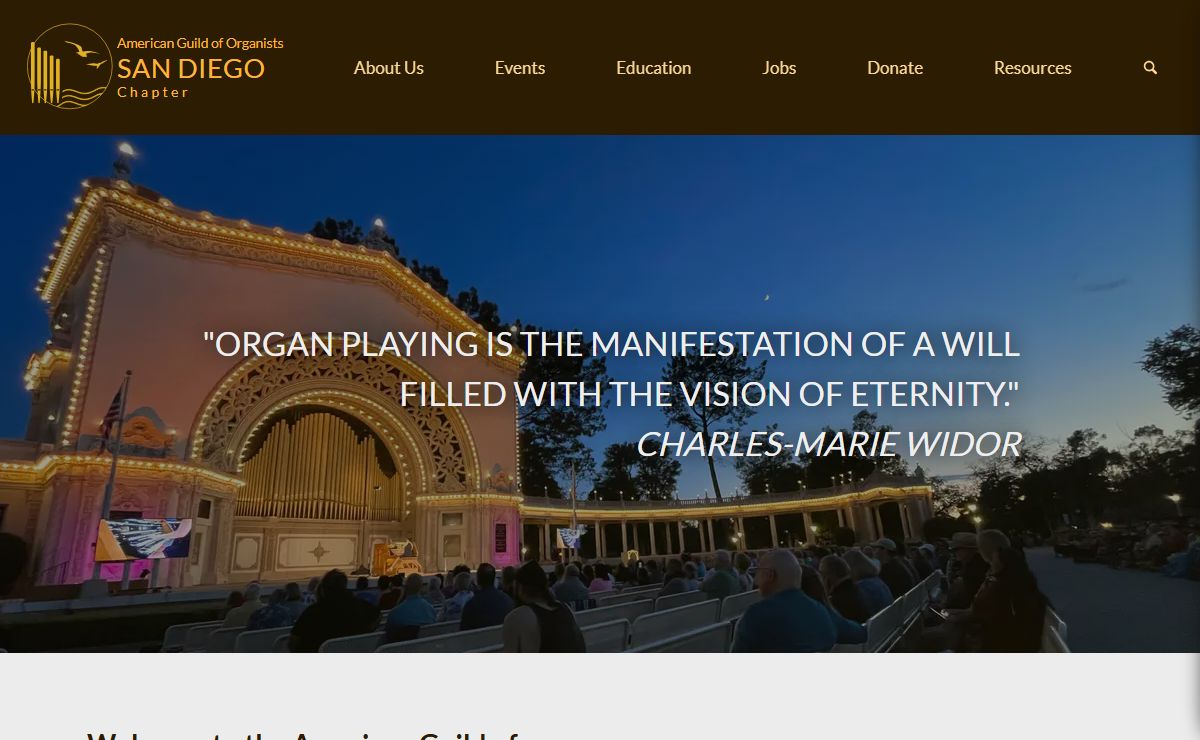 Home · American Guild of Organists, San Diego Chapter