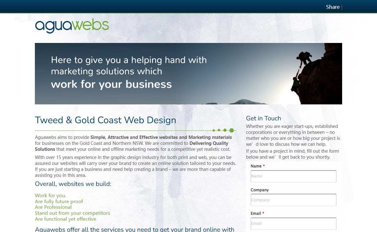 Tweed & Gold Coast Web Design, Graphic Design » Aguawebs