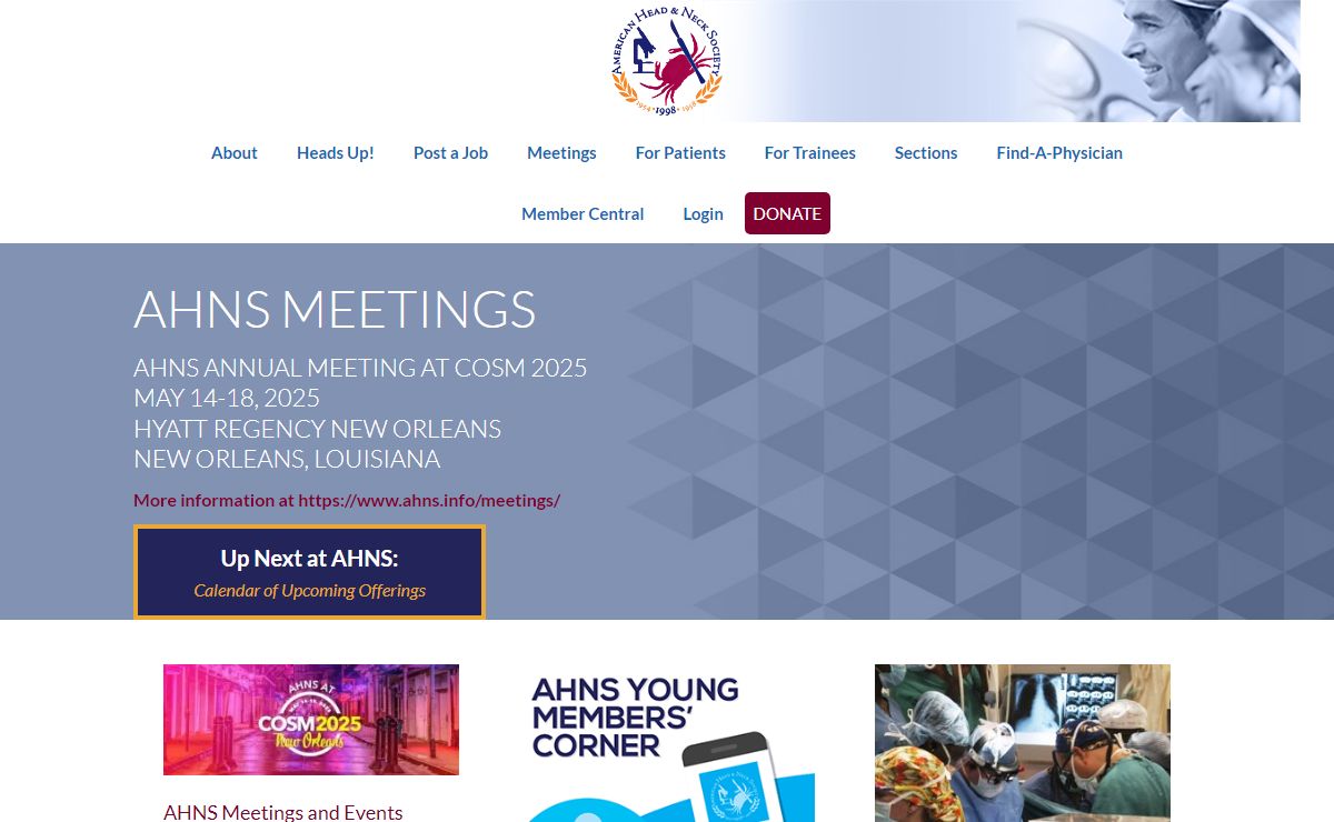 AHNS - American Head and Neck Society - Head and Neck Cancer Research & Education