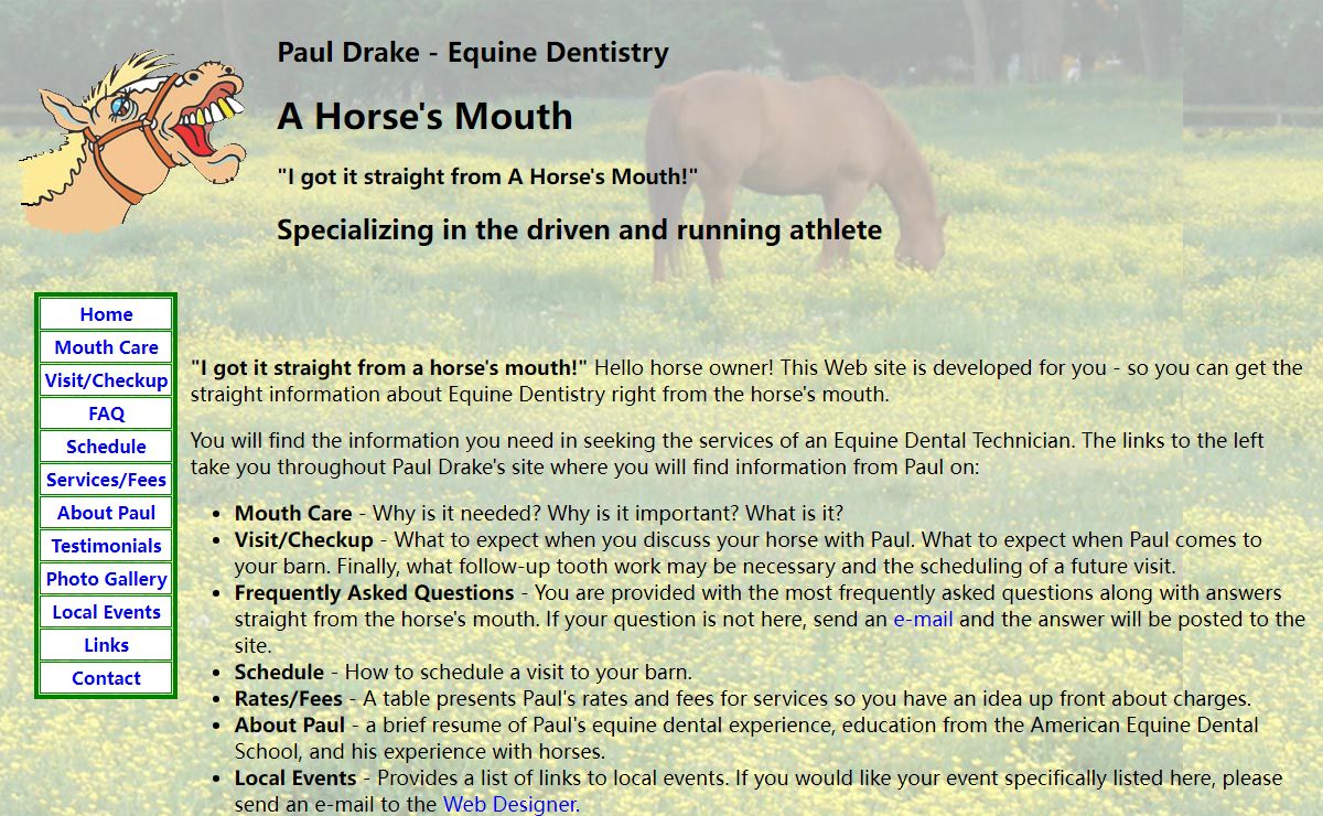 equine dentist - equine dentist maryland MD – horse dental technician – dentistry – Paul Drake – horses mouth – EqDT - care – checkup