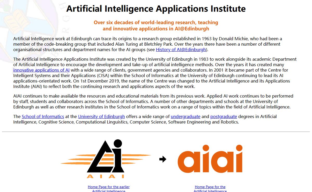 AIAI, University of Edinburgh