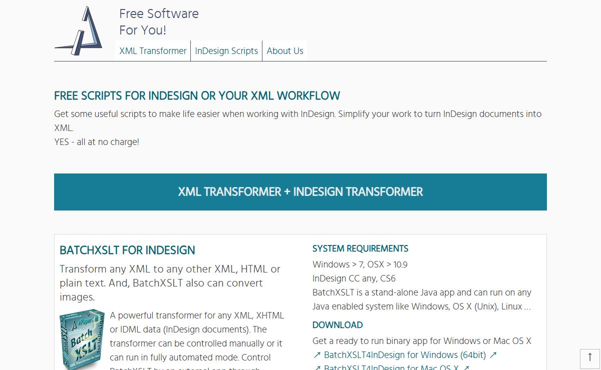 XML Transformer and InDesign Scripts