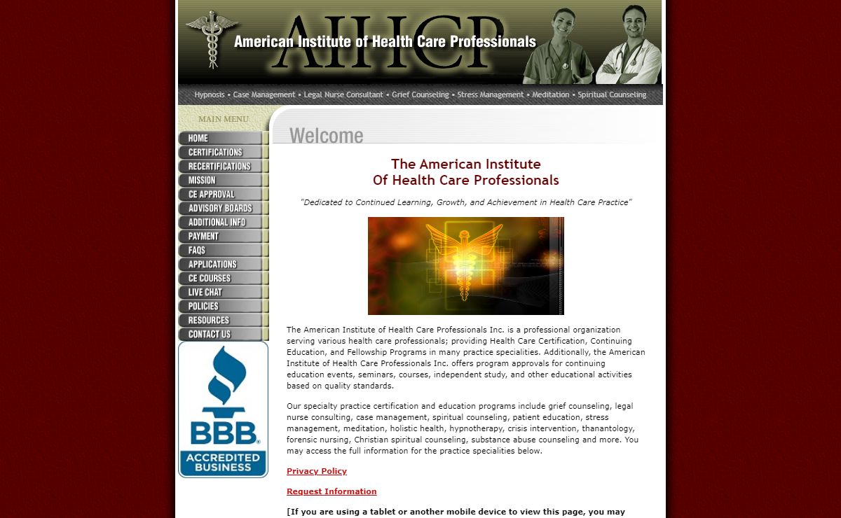Certification and Education Health Care and Nursing, Counseling | AIHCP