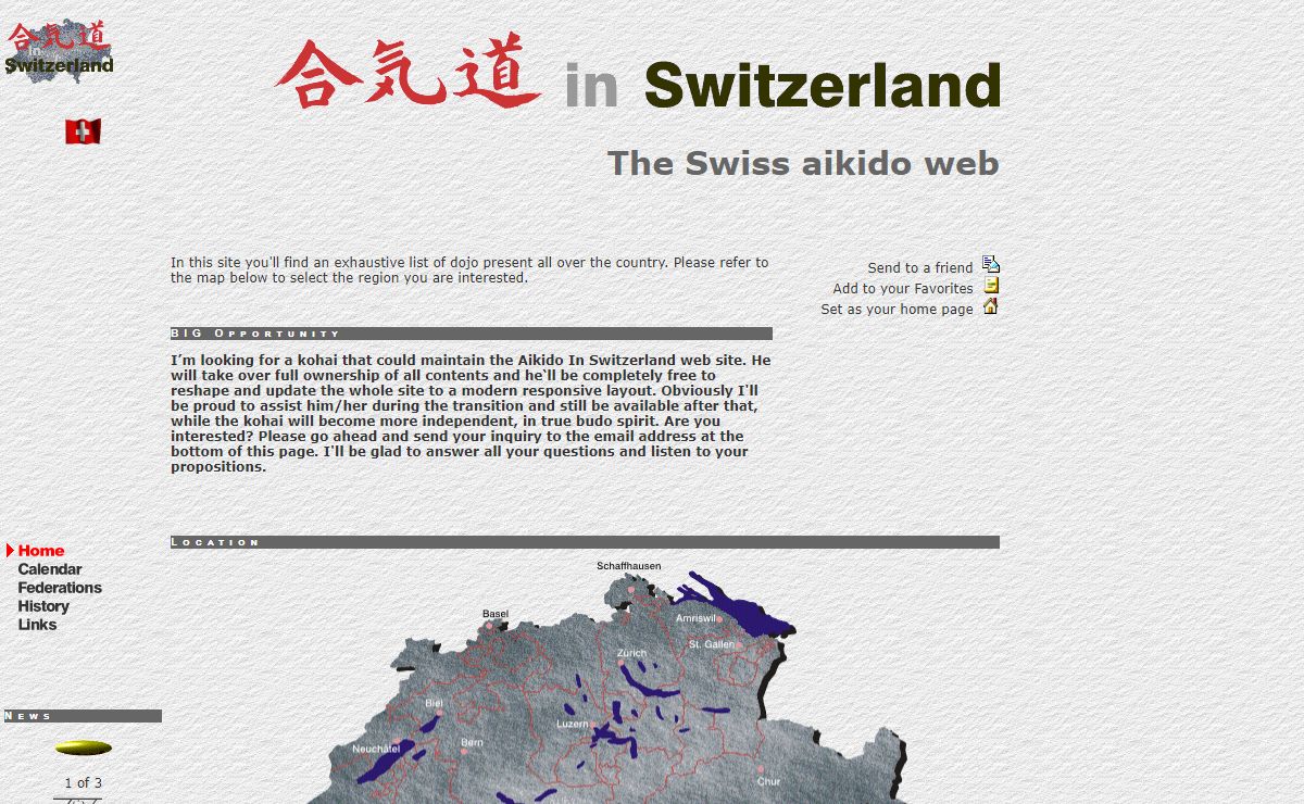 Aikido In Switzerland: The Swiss Aikido Web home page