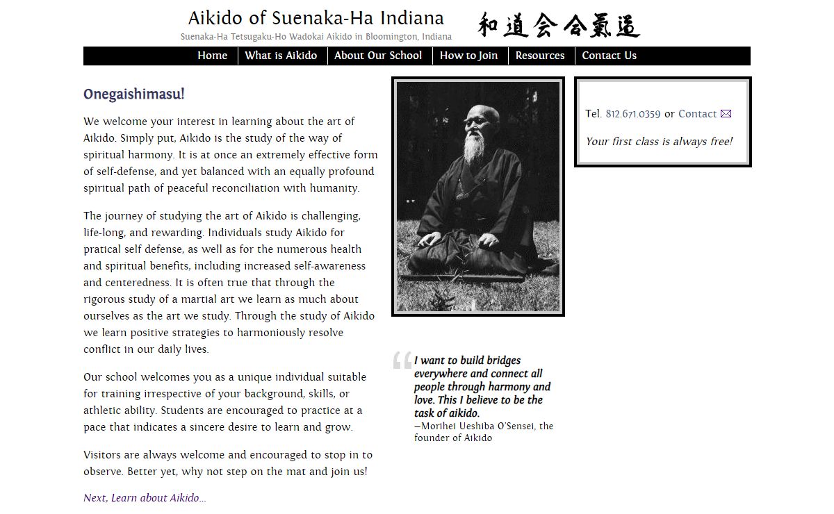 Aikido in Bloomington, Indiana - Aikido of Suenaka-Ha Indiana in Bloomington