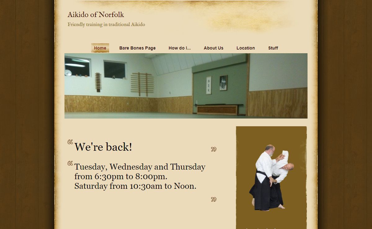Welcome | Aikido of Norfolk | Jim Baker
