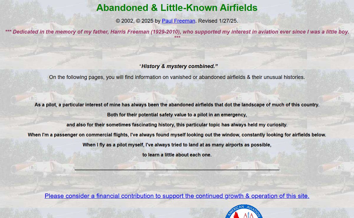 Abandoned & Little-Known Airfields