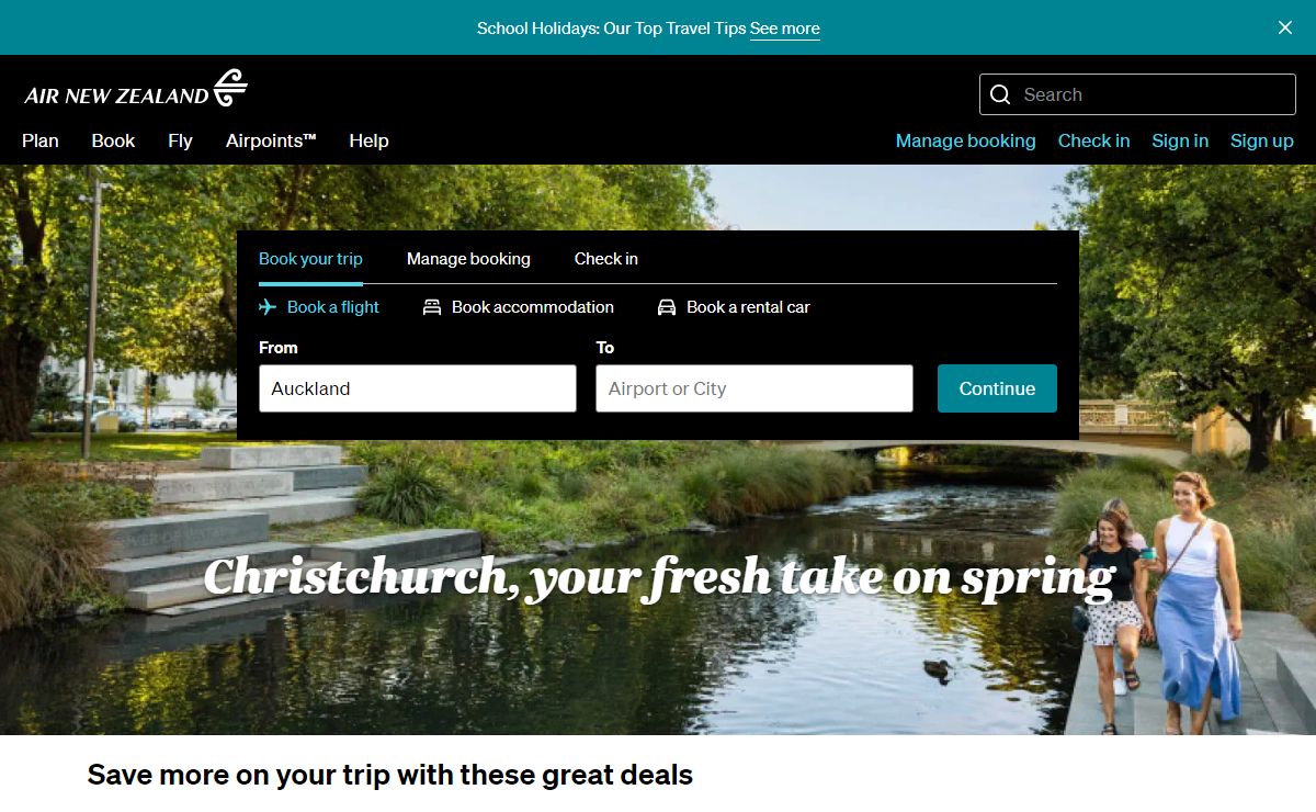 Air New Zealand | Flights, Hotels & Rental Cars