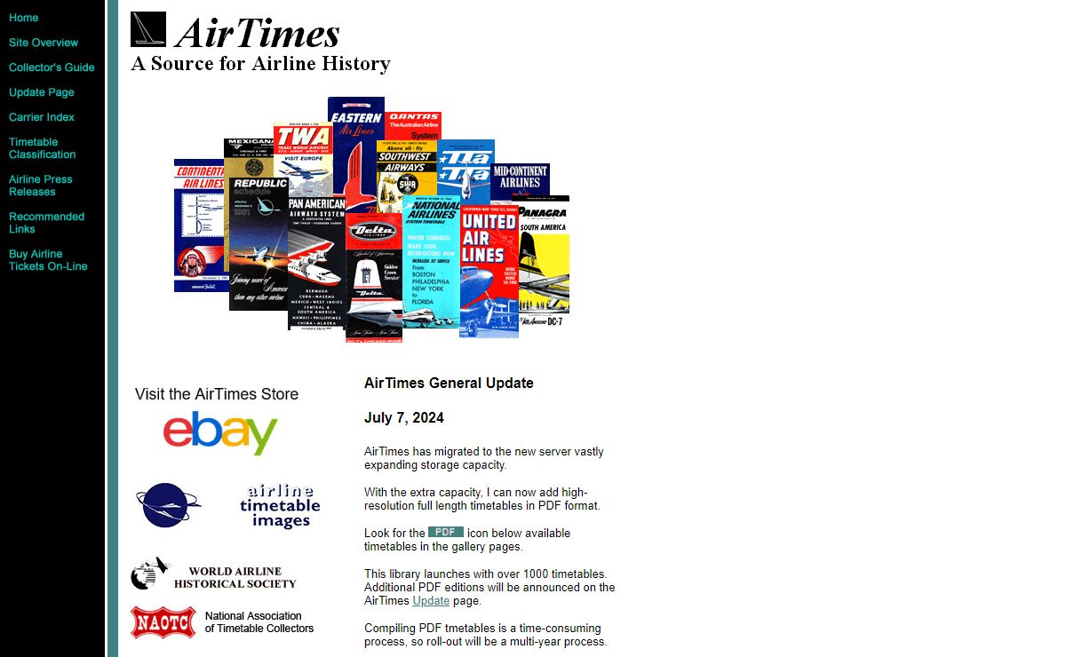 AirTimes - A Source for Airline History