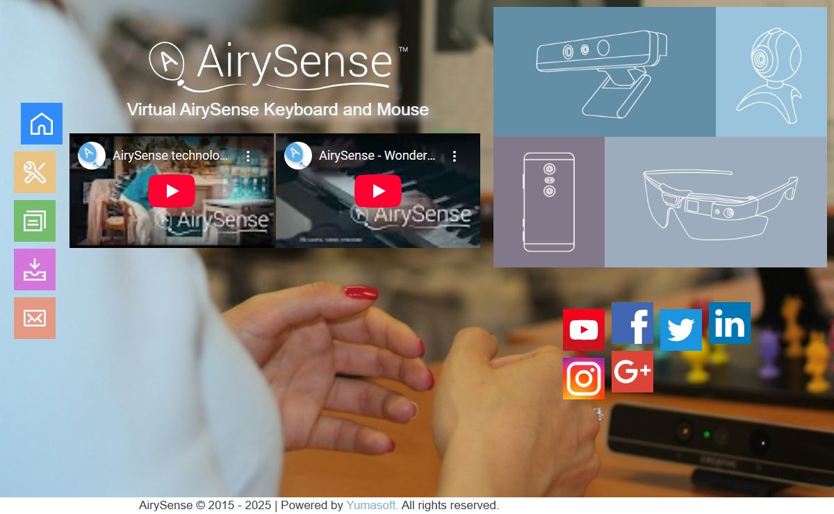 Virtual AirySense Keyboard and Mouse