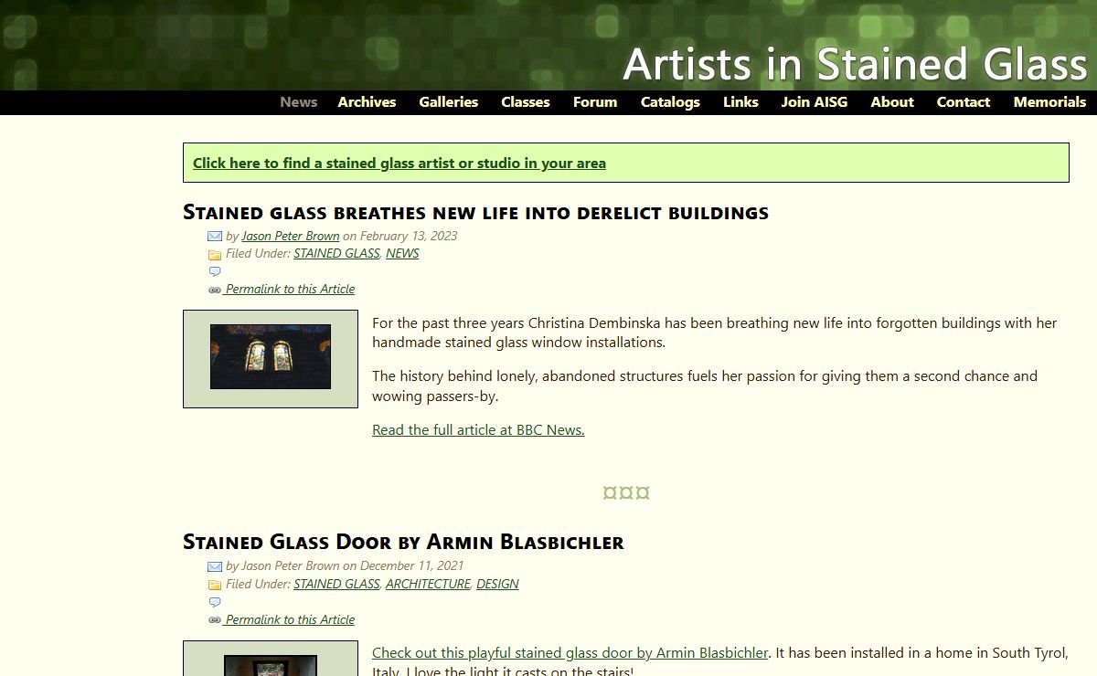 Artists in Stained Glass (AISG)
