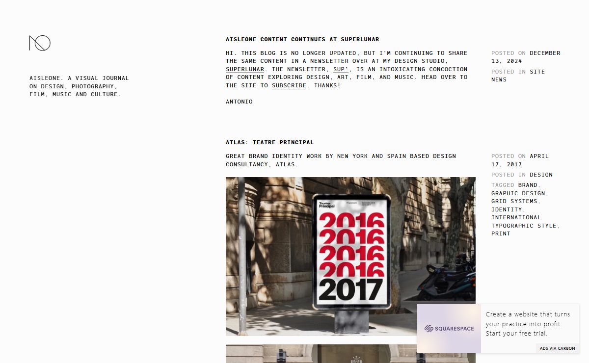 AisleOne – AisleOne. A visual journal on design, photography, film, music and culture.