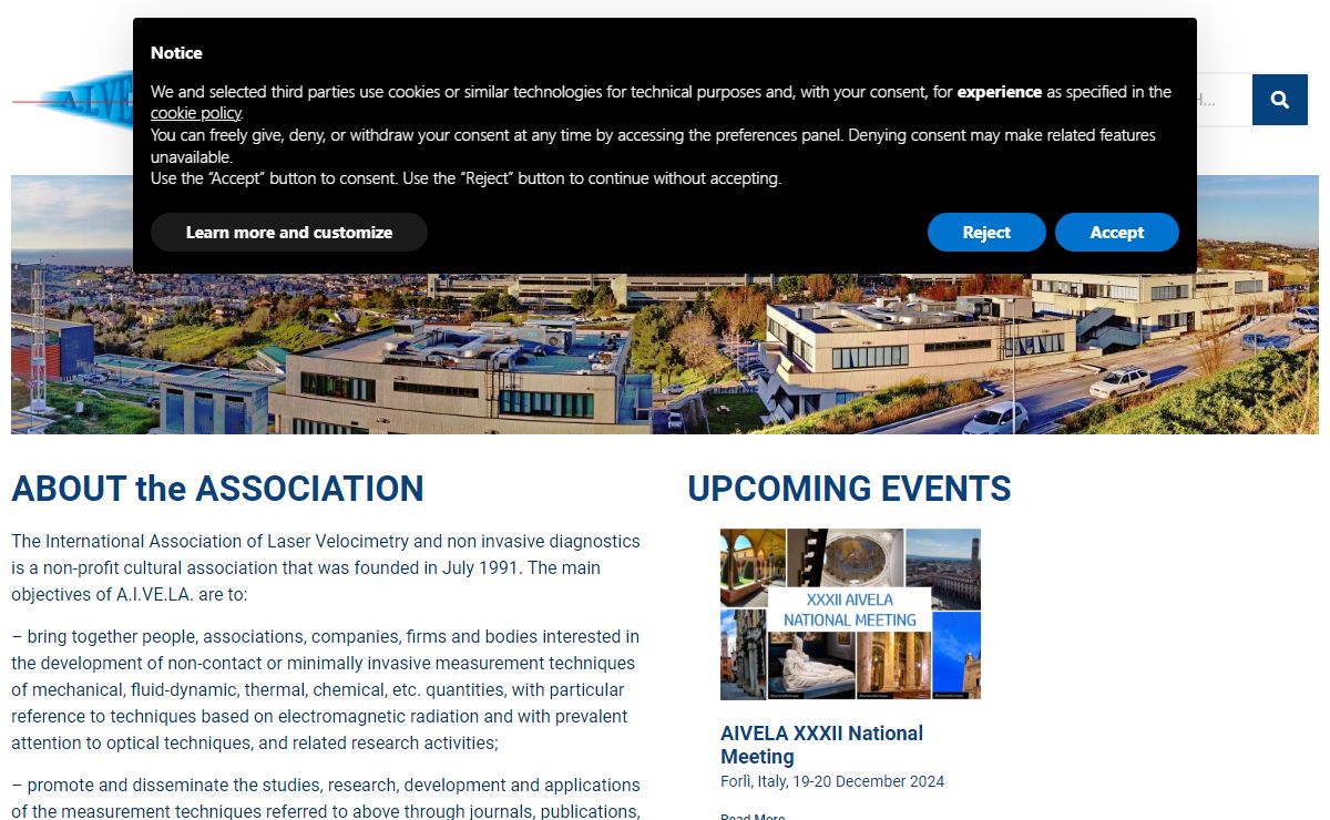 AIVELA – the International Association of LAser VElocimetry and non invasive diagnostics