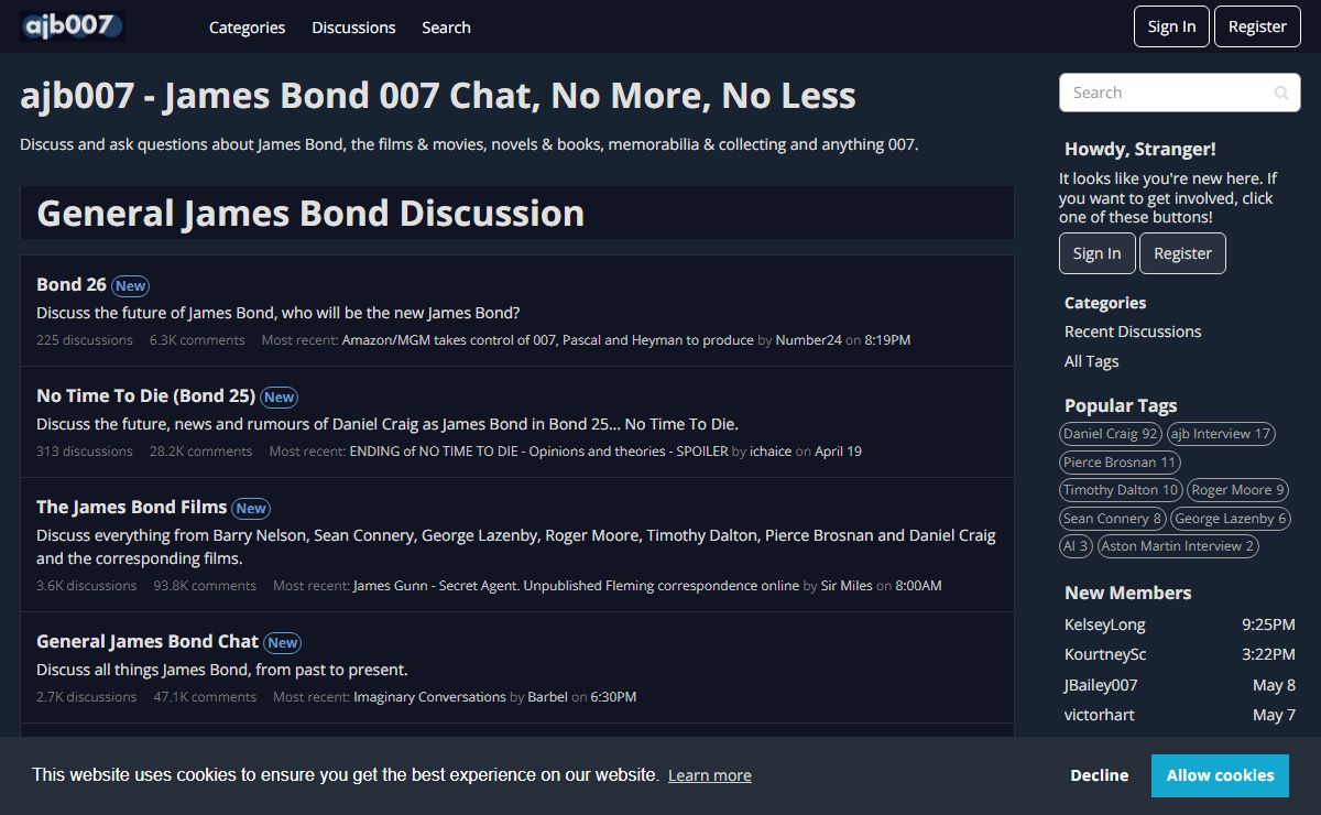 ajb007 - James Bond 007 Chat, No More, No Less