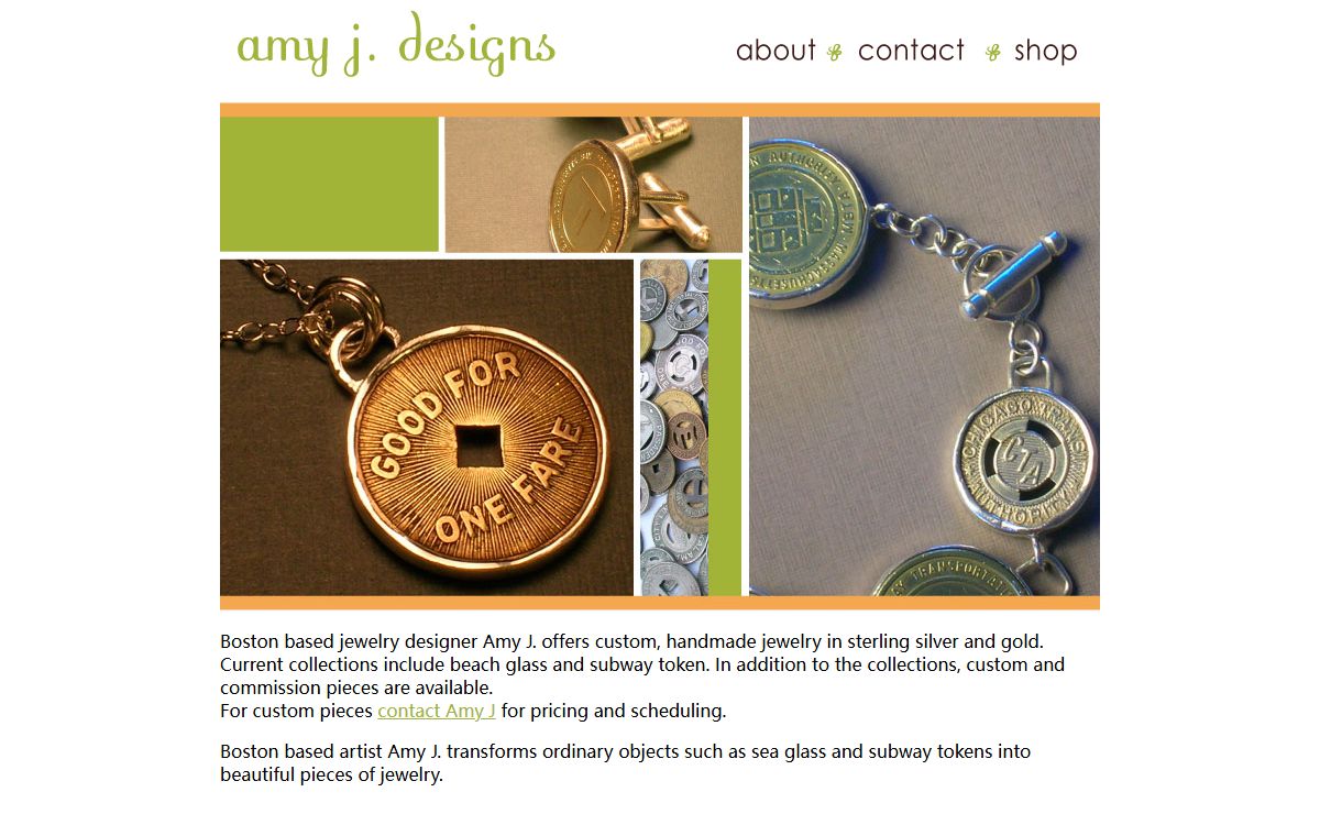 SSL - Handmade Custom Sterling Silver Jewelry - Amy J. Designs - Boston