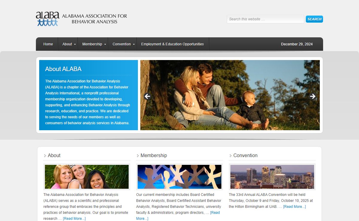 Alabama Association for Behavior Analysis — Enhancing Behavior Analysis through research, education, and practice