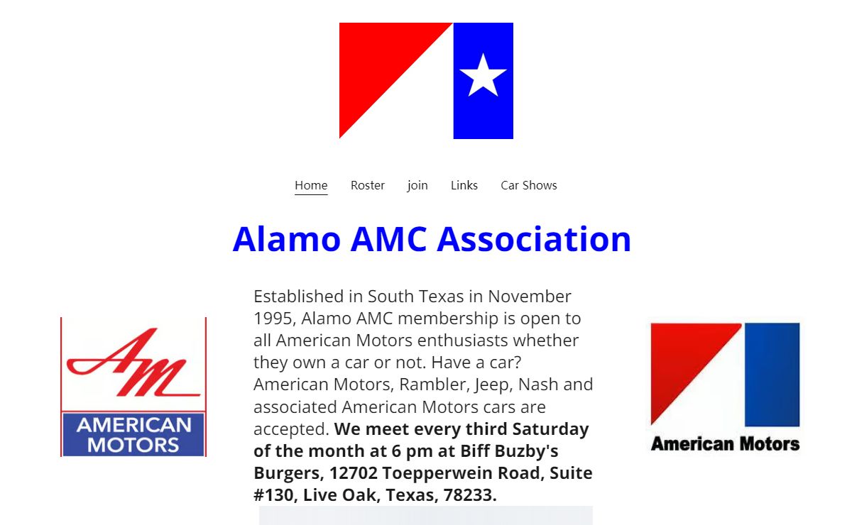 Alamo AMC - South Texas Chapter for American Motors and Rambler Enthusiasts | Alamo AMC Car Club