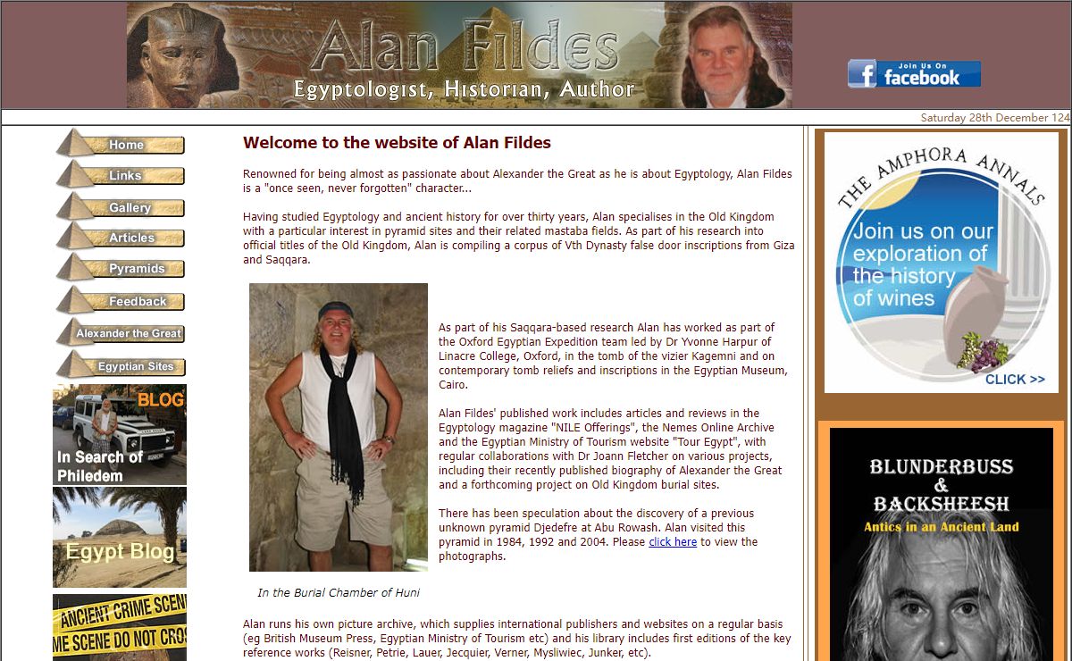 Alan Fildes, Alexander the Great and Egyptology