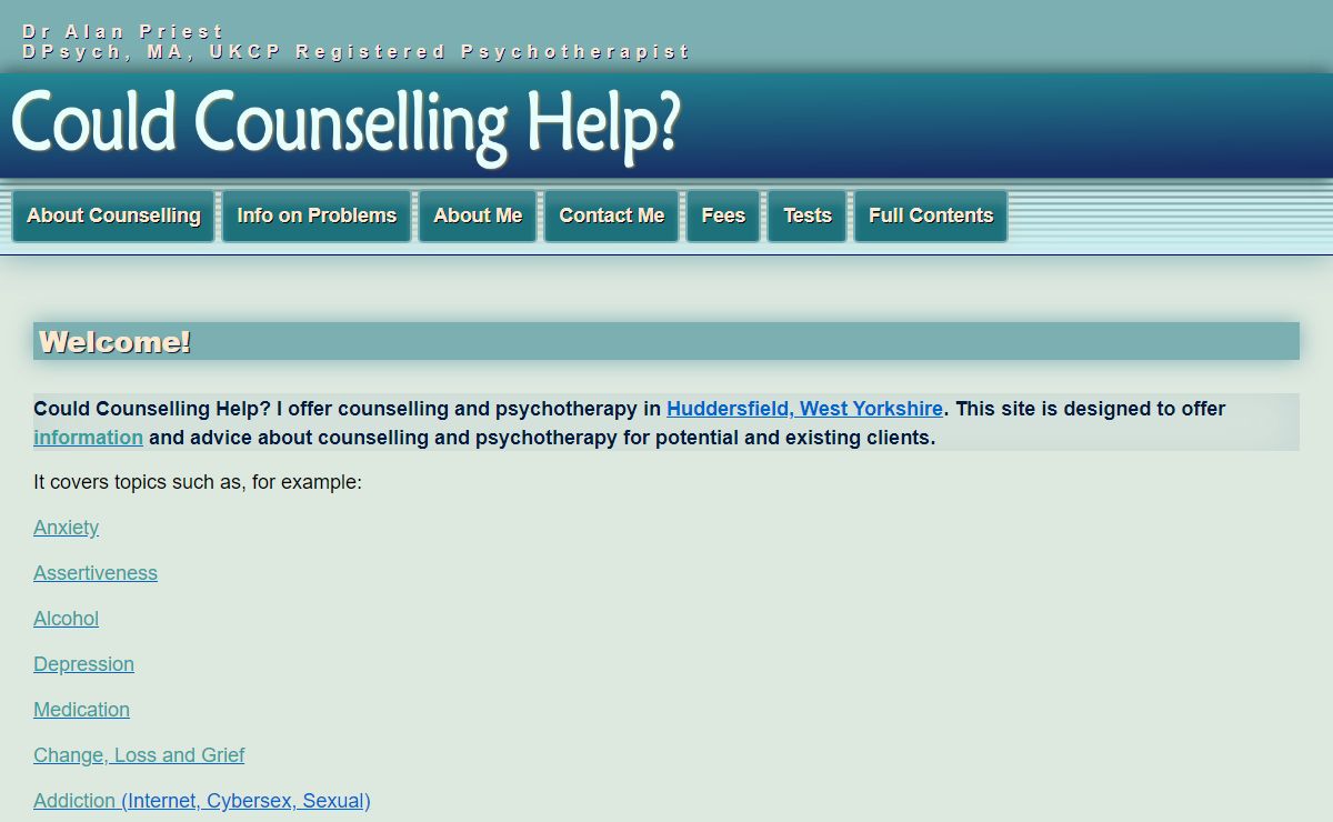 Counselling Huddersfield and Halifax
