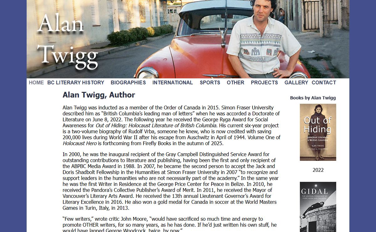 Alan Twigg, Author « Alan Twigg
