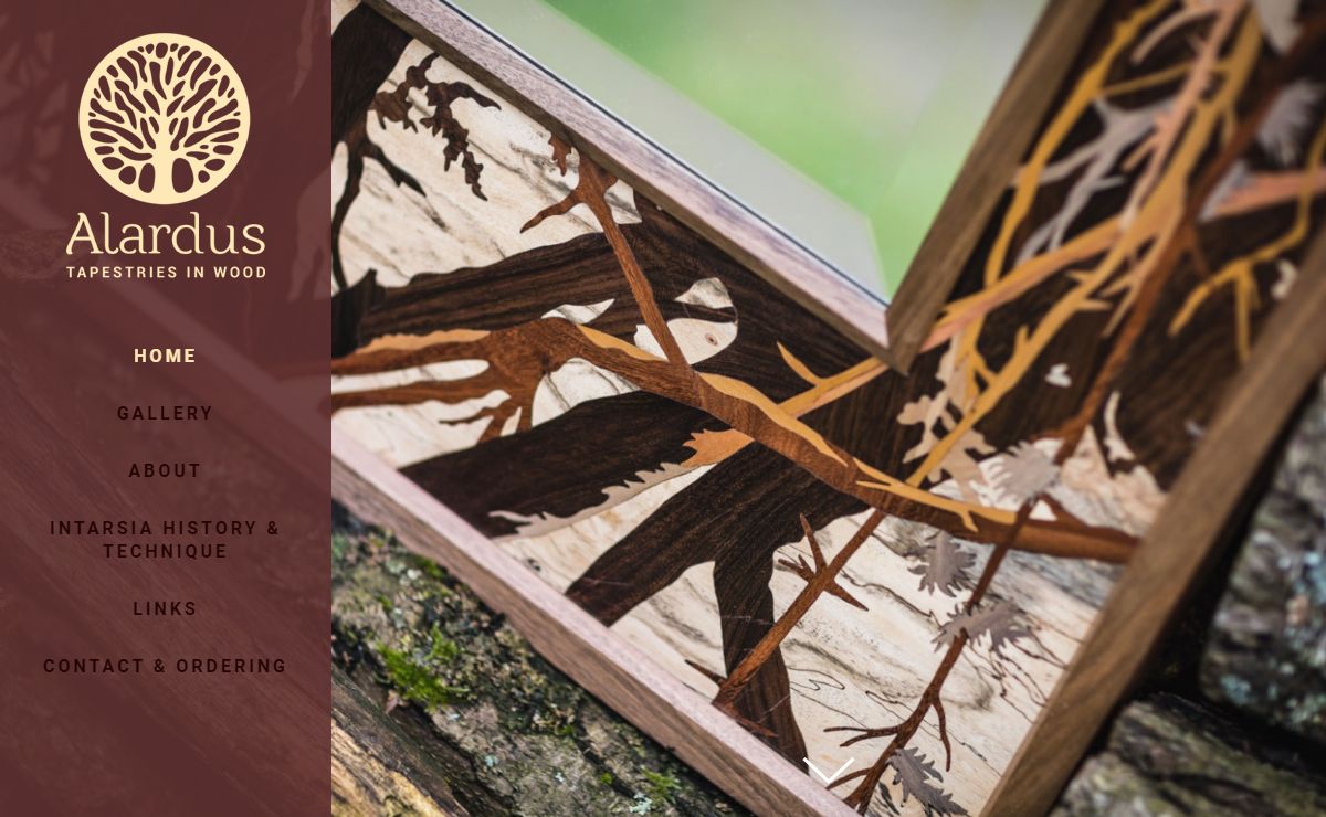 Welcome to Alardus Tapestries in Wood • Wood Inlay & Intarsia Products