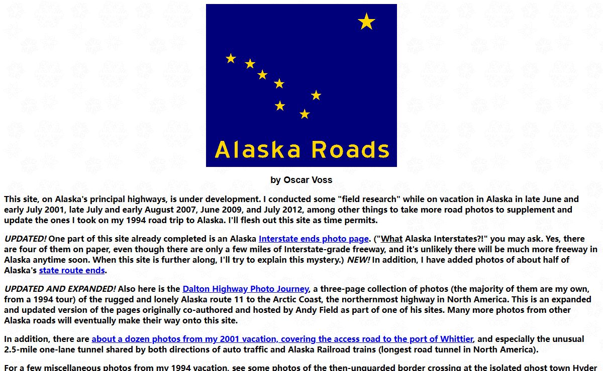 Alaska Roads -- main page