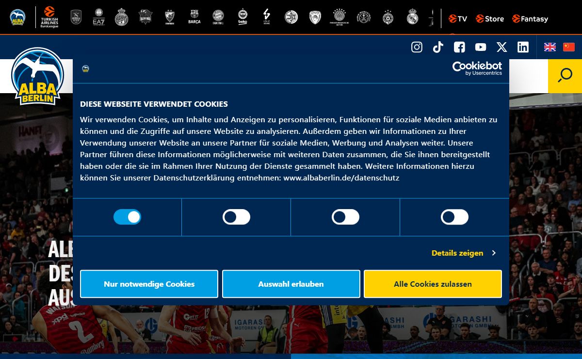 Startseite - ALBA BERLIN Basketballteam