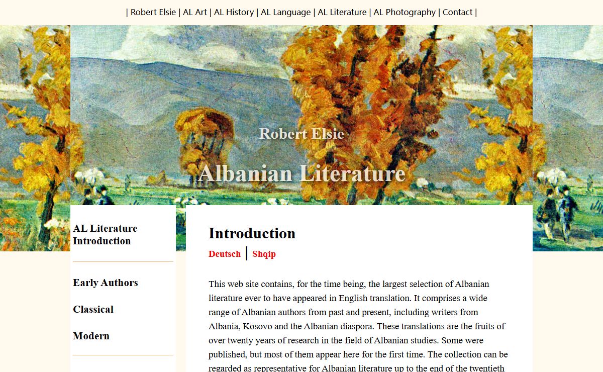 Robert Elsie: Albanian Literature in Translation