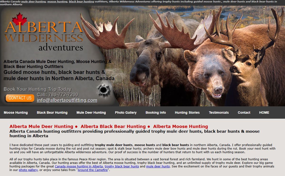 Mule Deer Hunting Alberta Moose Hunting Alberta Canada Black Bear Hunting Outfitters Trophy Hunts