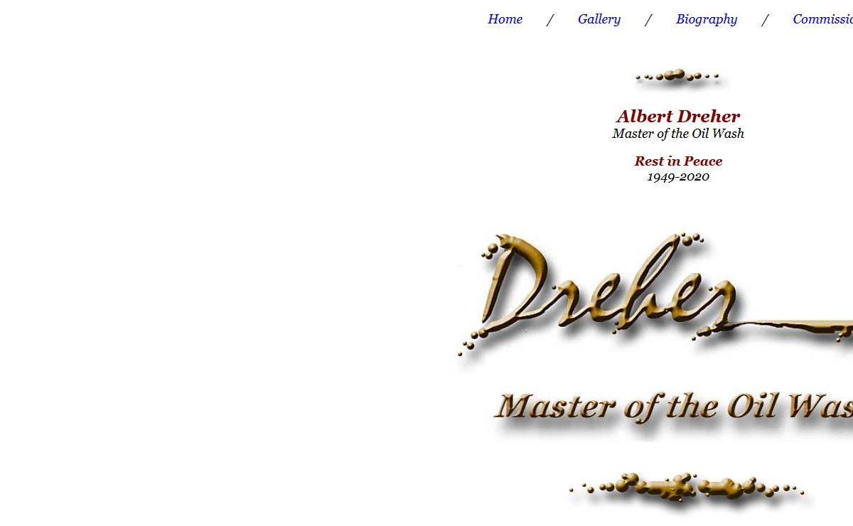 Albert Dreher Fine Art Home Page.