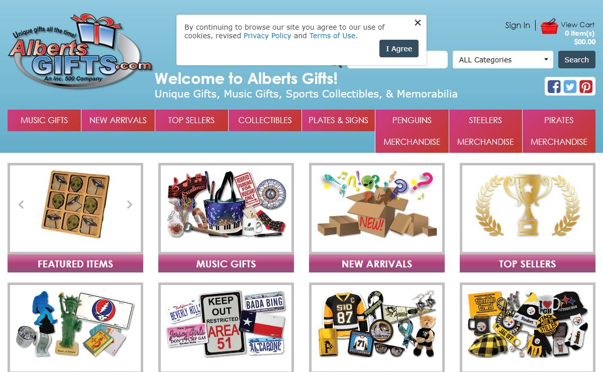 Music Gifts and Music Collectibles | AlbertsGifts.com - Alberts