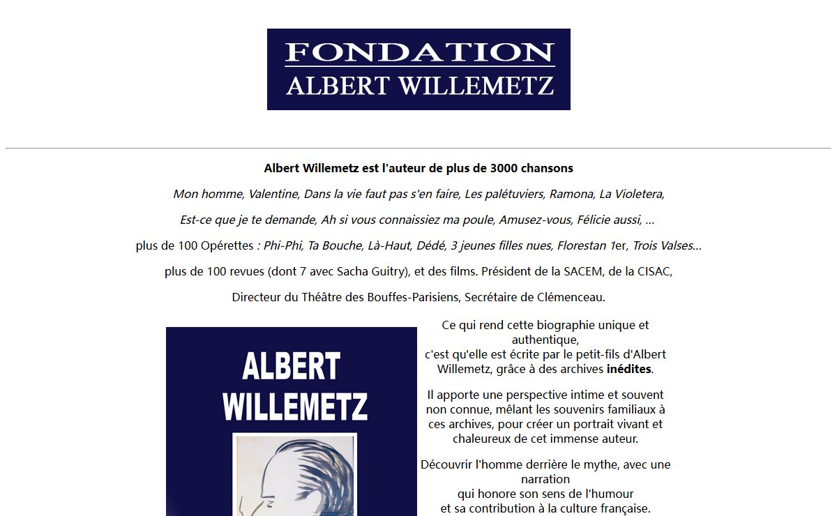 FONDATION ALBERT WILLEMETZ