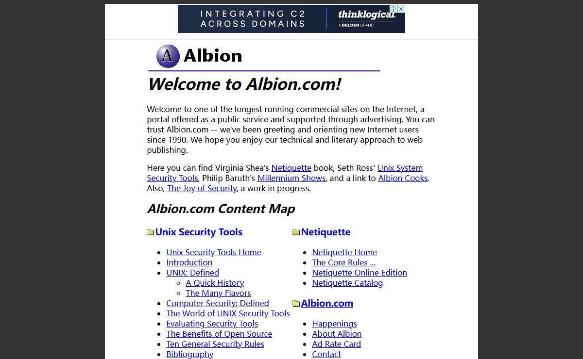 Albion.com Home Page