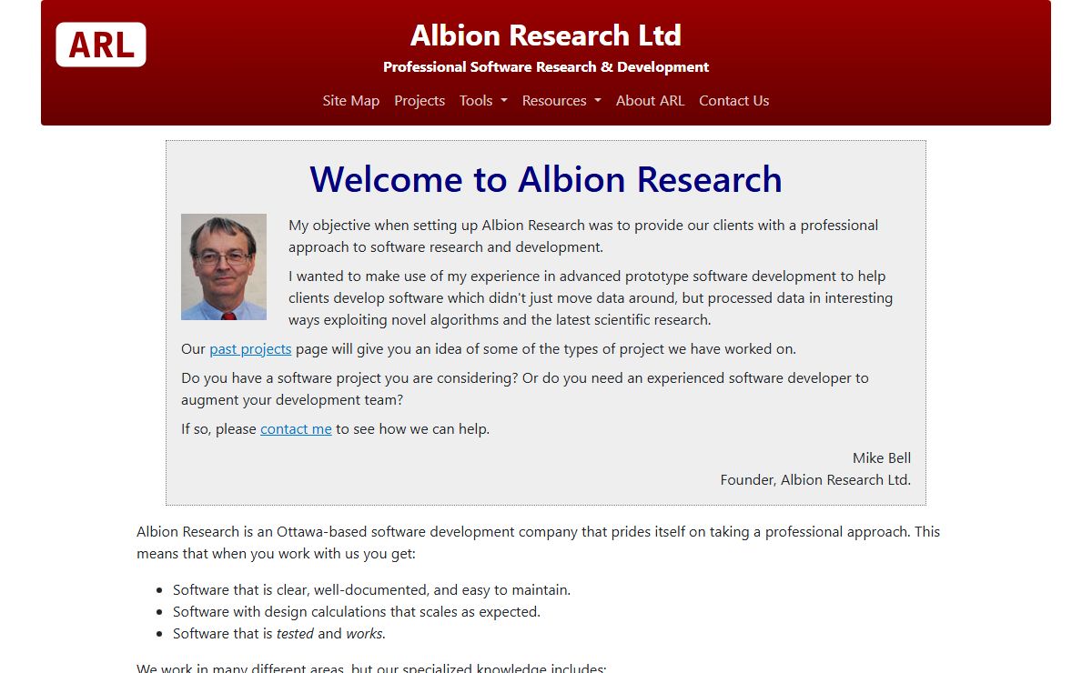Albion Research Ltd - Contract Software Development in Ottawa / Kanata