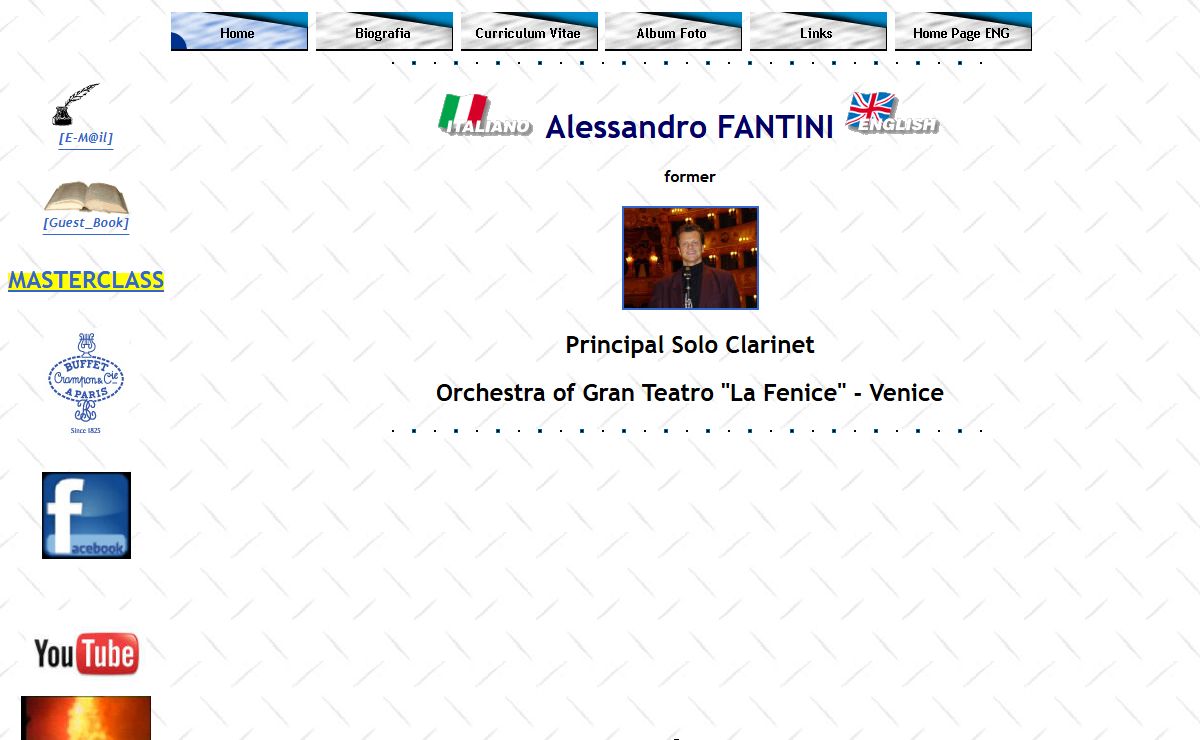 Alessandro FANTINI - 1° Clarinetto Solista Orchestra Gran Teatro La Fenice - Venezia