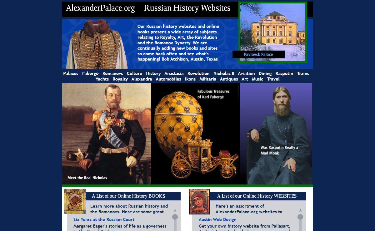 Russian History Websites - Romanov Dynasty - Alexander Palace
