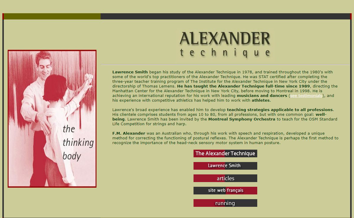 Alexander Technique Montreal - Lawrence Smith (Quebec, Canada)