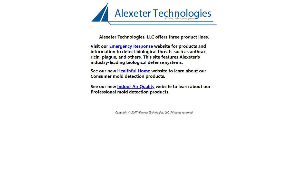 Alexeter Technologies Rapid Biological Tests for IAQ and BW