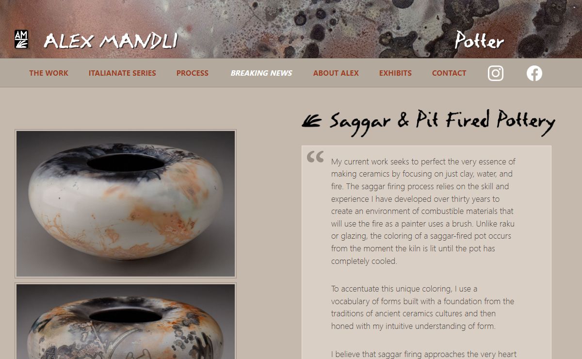 Alex Mandli | Saggar Fired and Pit Fired Pottery