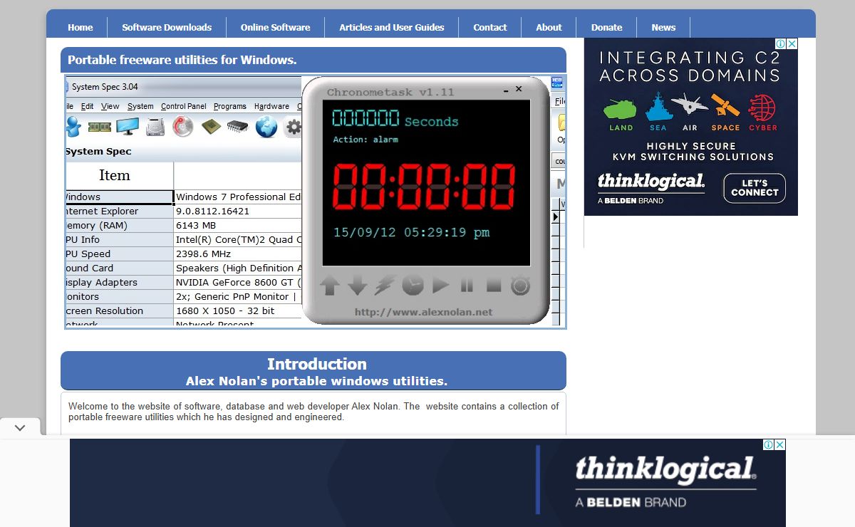 Alex Nolan's portable freeware utilities.