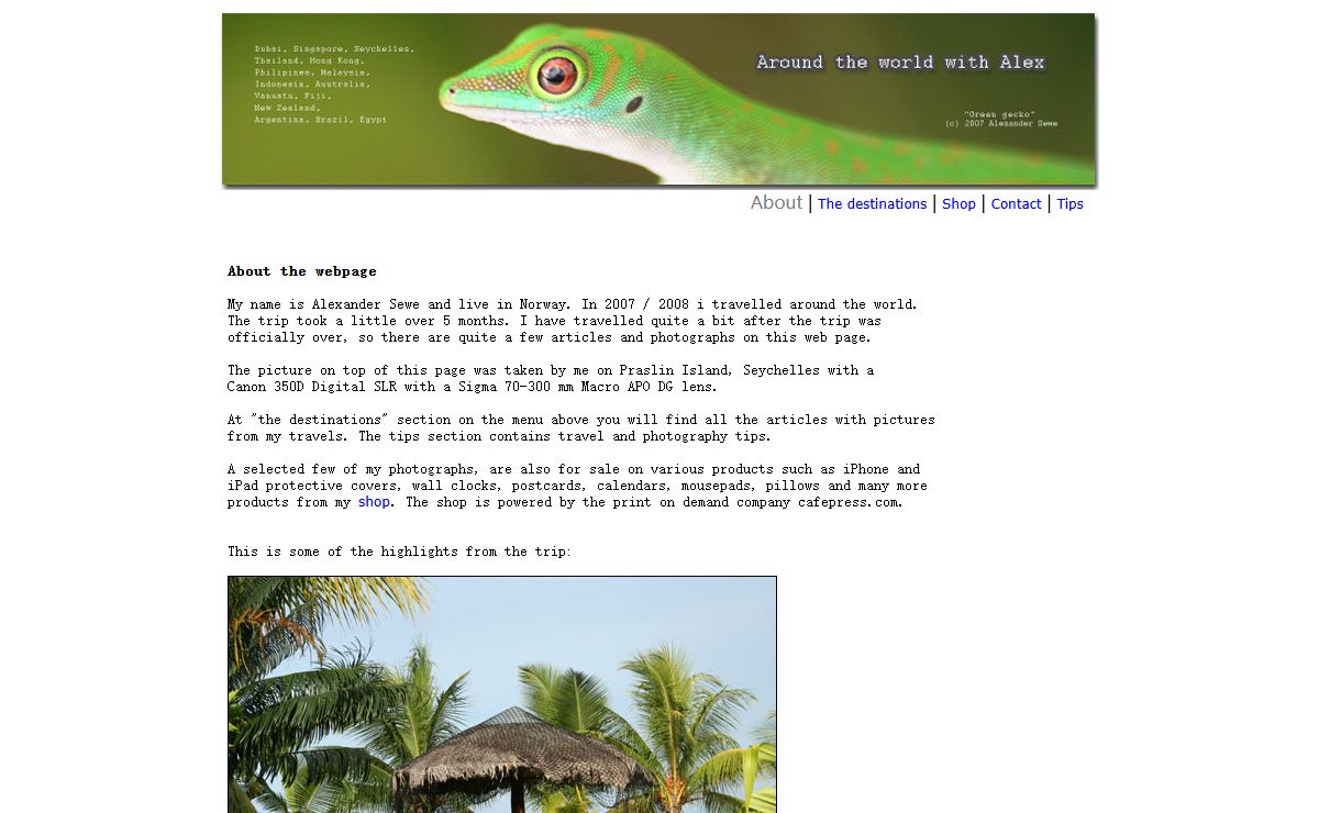 Travel Photography and articles, shop for gifts