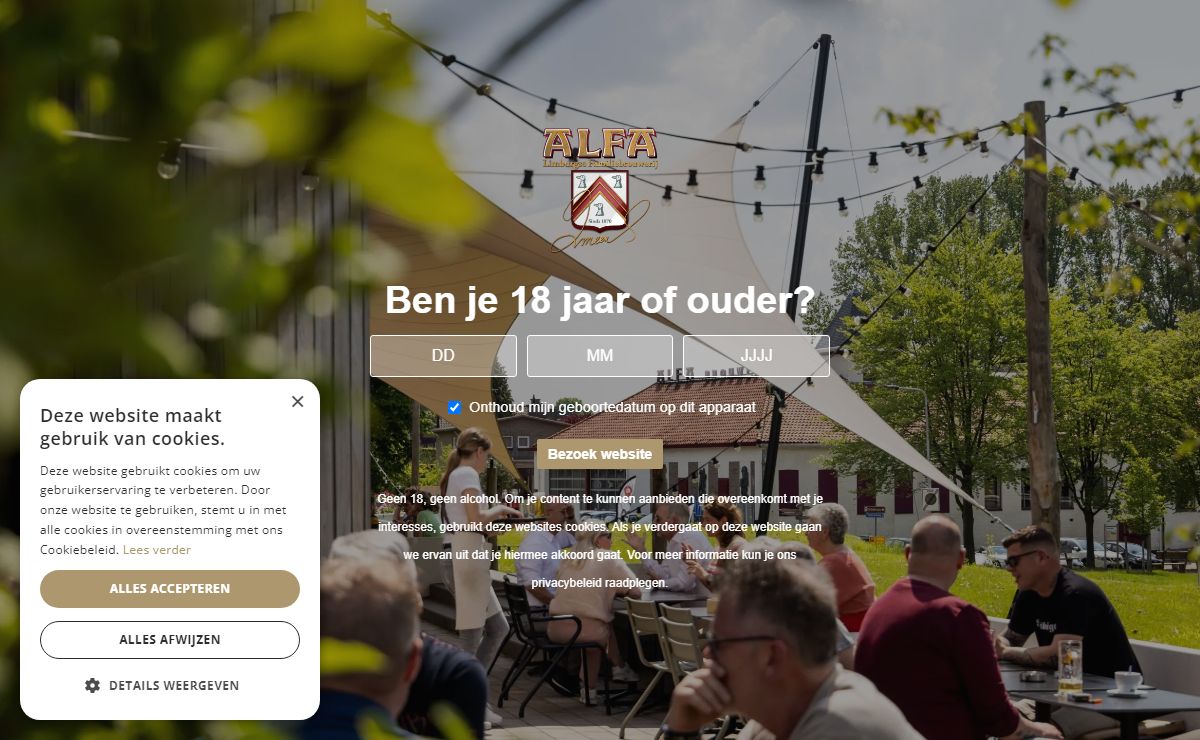 Leeftijdsverificatie - Alfa Bier