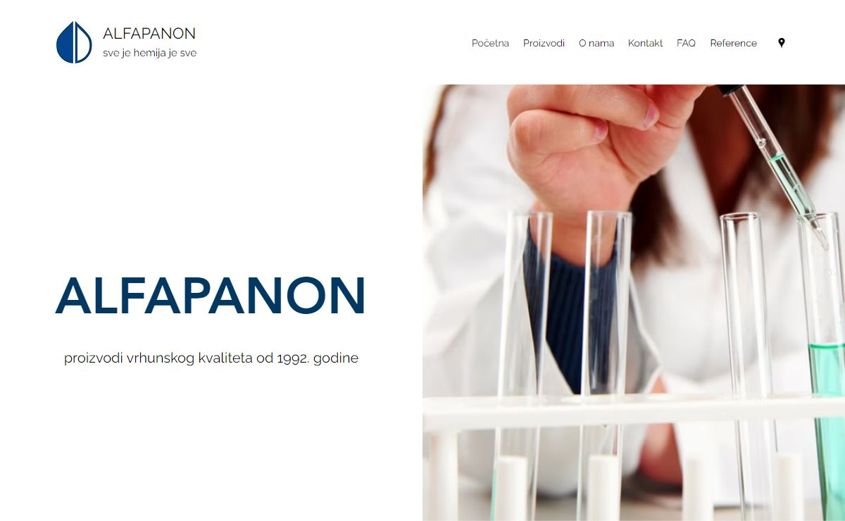 Alfapanon Bački Petrovac, analiticki reagensi, laboratorijski rastvori