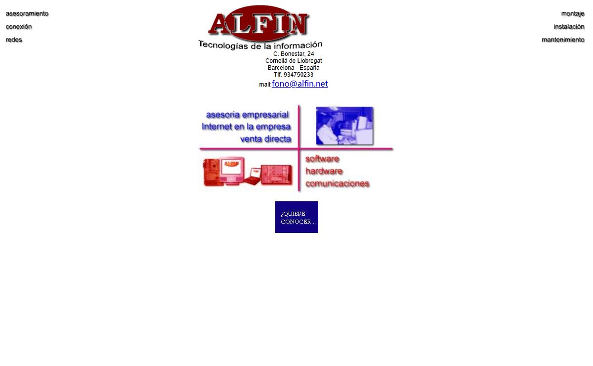 ALFIN, Asesoría empresarial, Internet, Venta directa, Software, Hardware, Comunicaciones