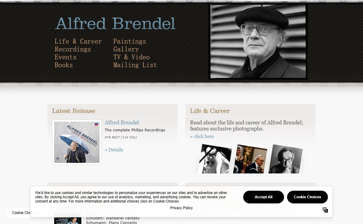 Alfred Brendel : Home