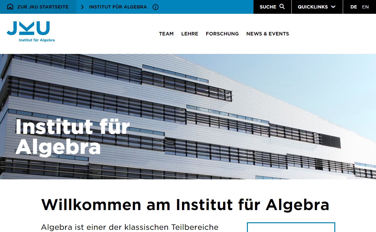 Institut für Algebra | JKU Linz