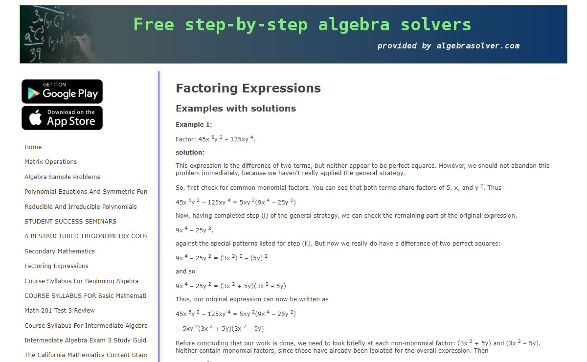 algebra solver, algebra calculator, math solver, math calculator
