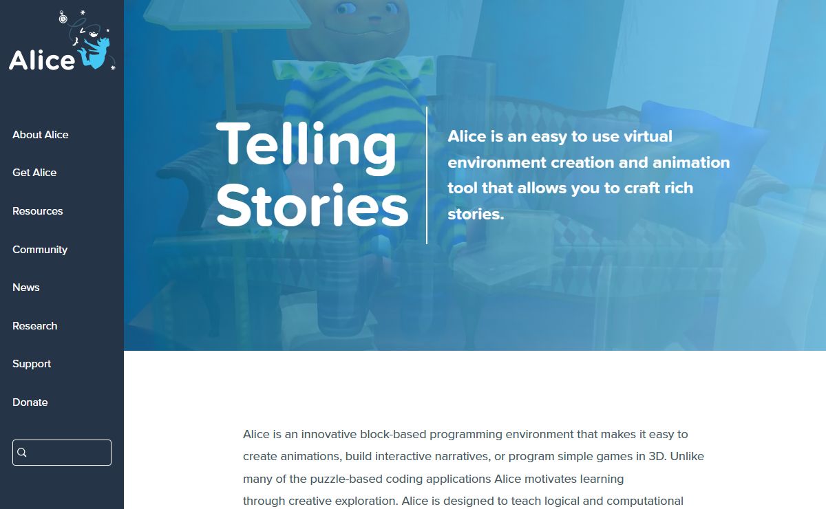 Alice – Tell Stories. Build Games. Learn to Program.