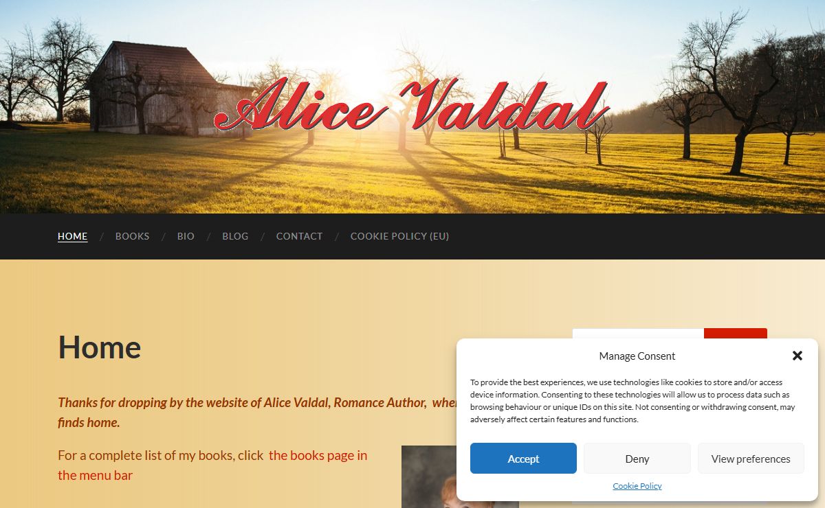 Alice Valdal – Romance Author
